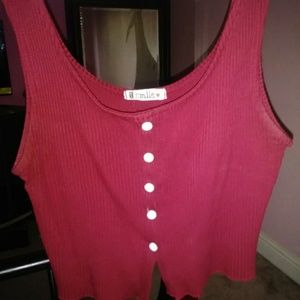 Red crop top